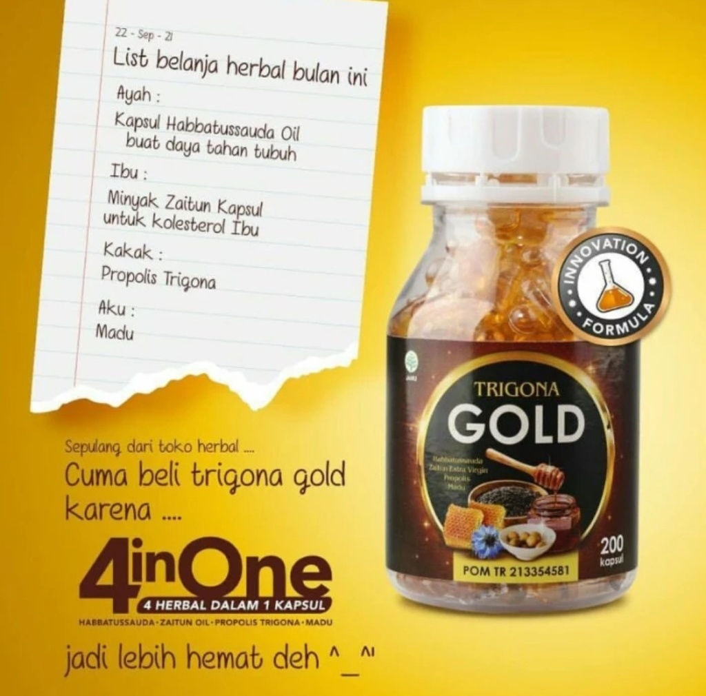 HABBATUSSAUDA TRIGONA GOLD 200 KAPSUL