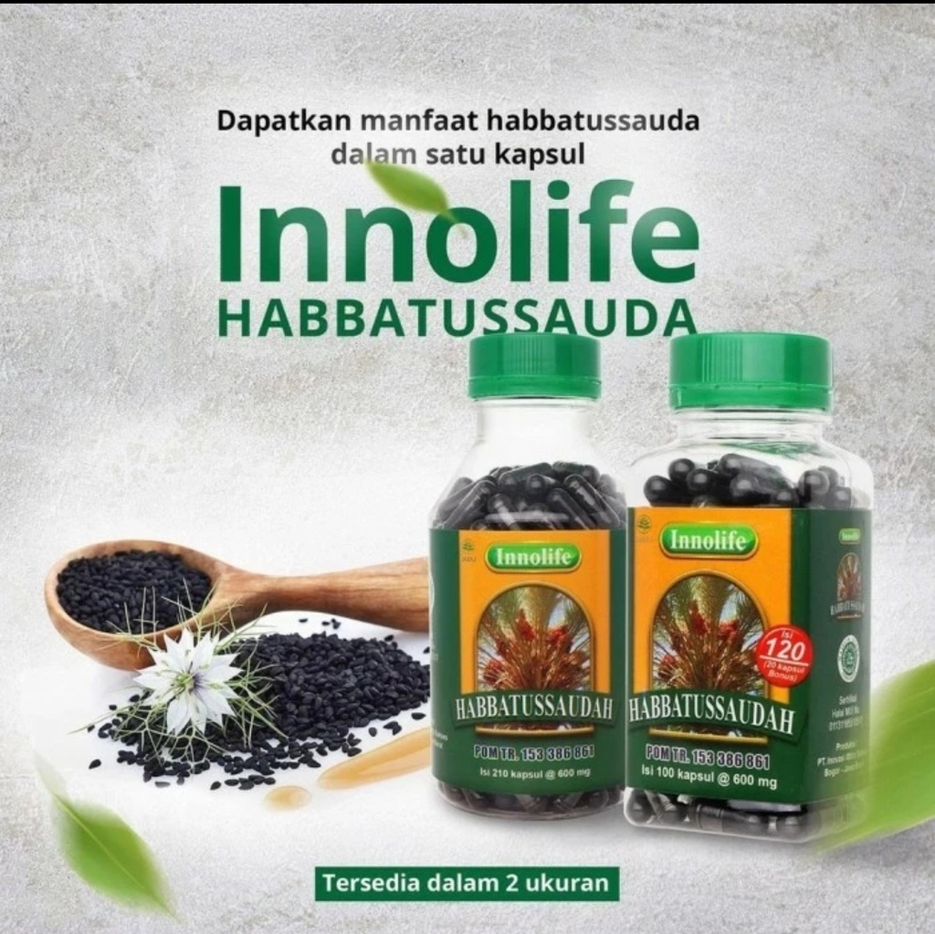 INNOLIFE - Habbatussauda Serbuk Jinten Hitam Habatussauda 210 Kapsul