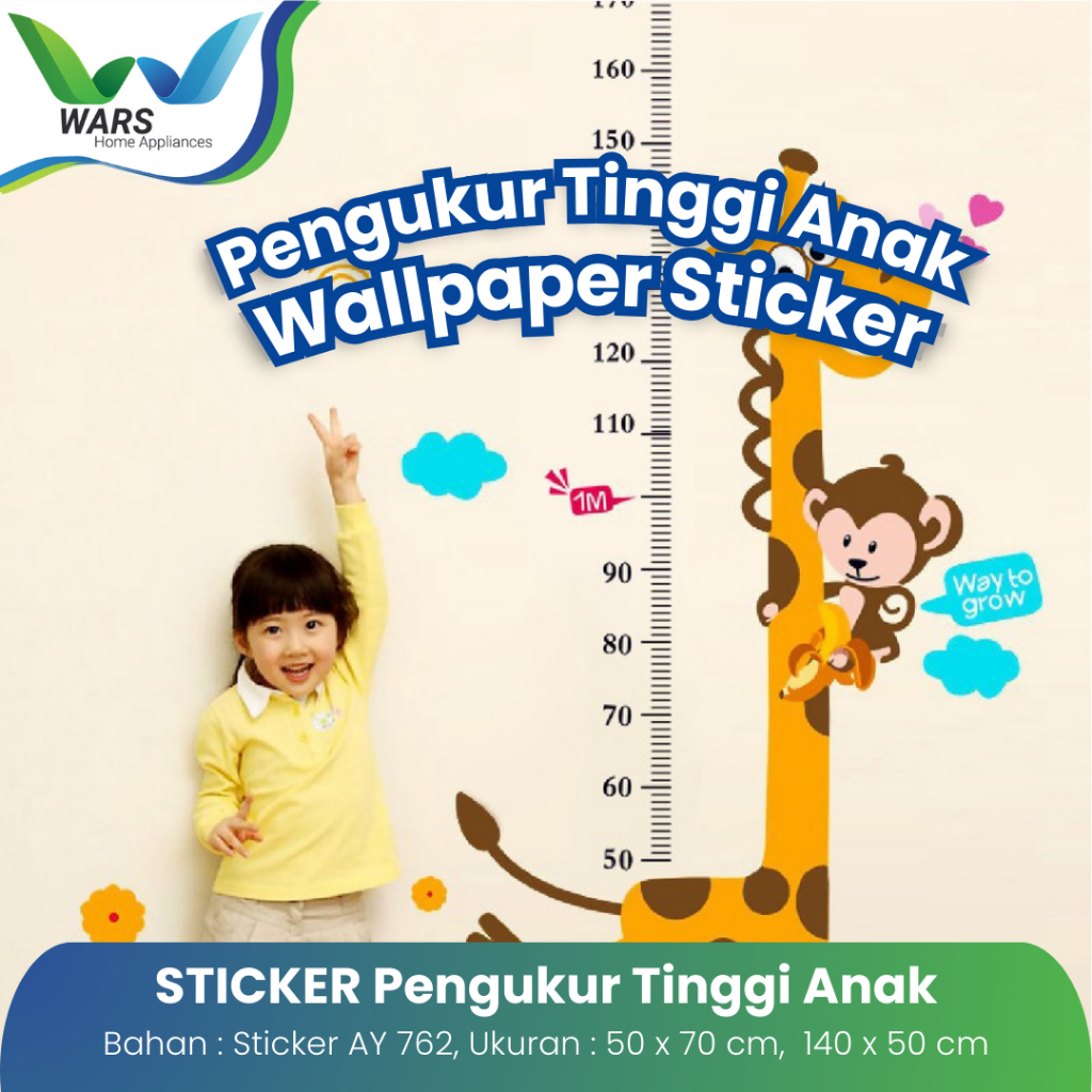 WALLPAPER STICKER DINDING PENGUKUR TINGGI ANAK